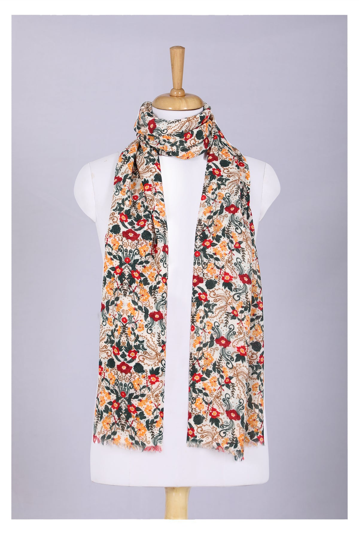 Vintage Charm Wool Scarf - Multi Coloured | SVEŽElife