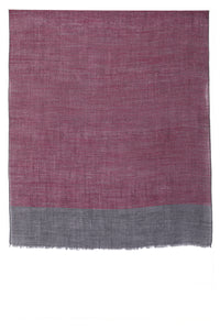Twilight Stripes Wool Scarf - Grey Maroon | SVEŽElife