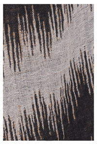 Sahara Jacquard Wool Scarf - Beige Black | SVEŽElife