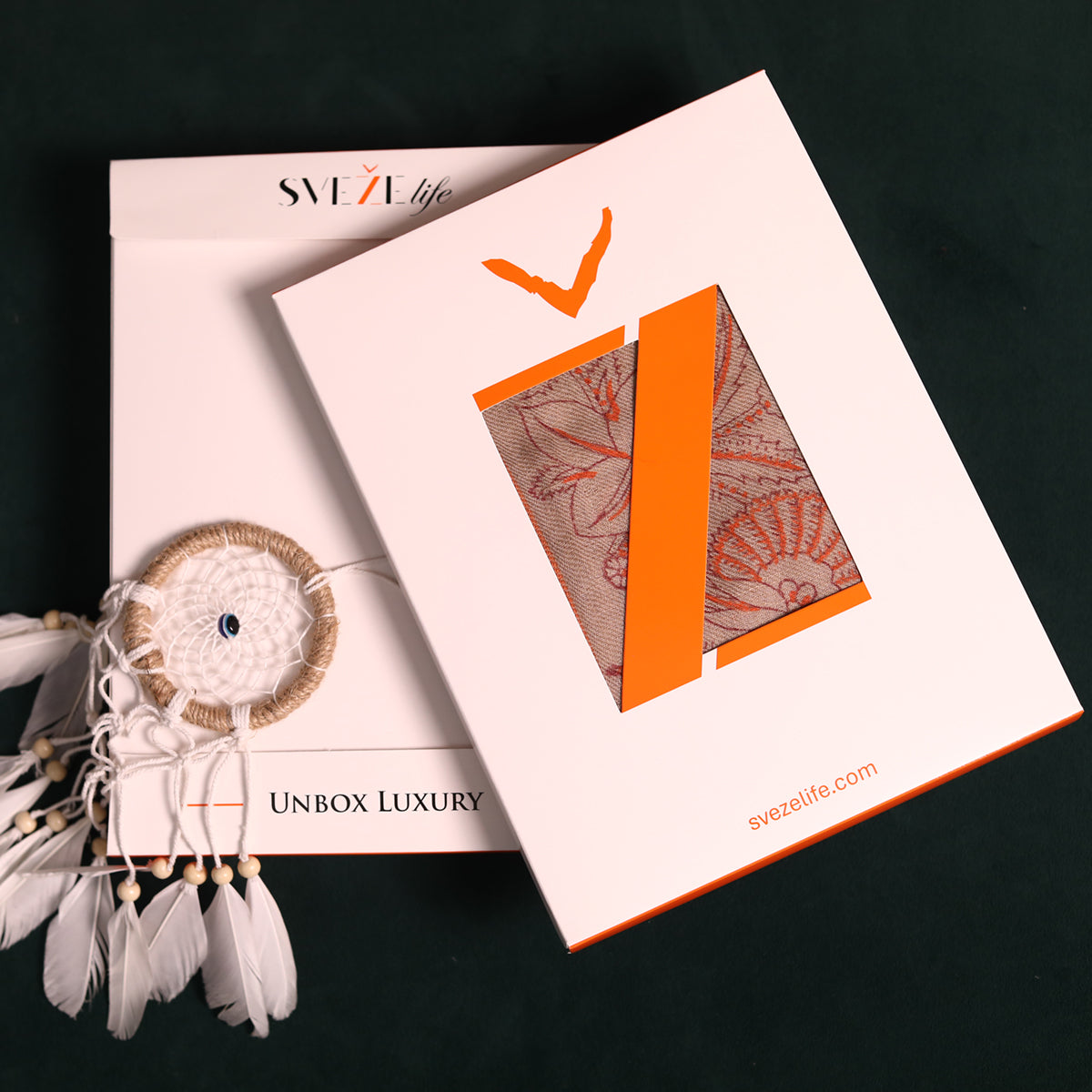 Terrace Floral Border Print Wool Scarf - Beige | SVEŽElife