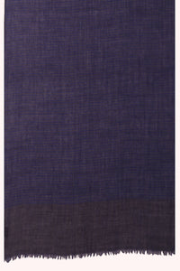 Midnight Blue Classic Checks Woven Wool Scarf - Blue Grey | SVEŽElife