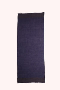 Midnight Blue Classic Checks Woven Wool Scarf - Blue Grey | SVEŽElife