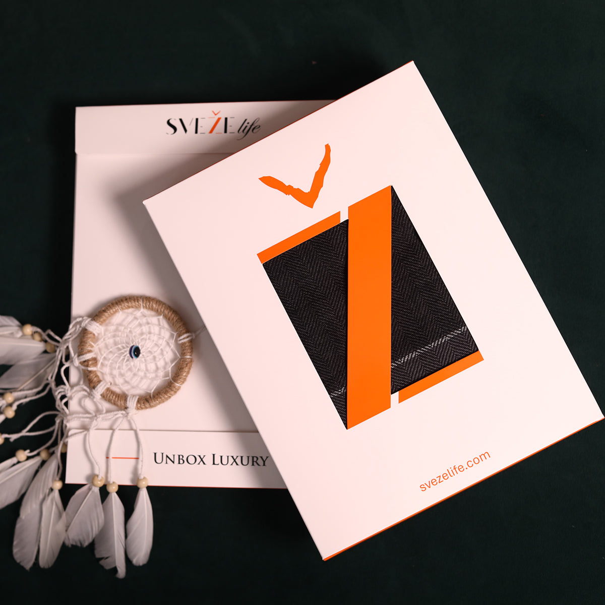 Shadow Blocks Herringbone Wool Scarf - Black Grey | SVEŽElife