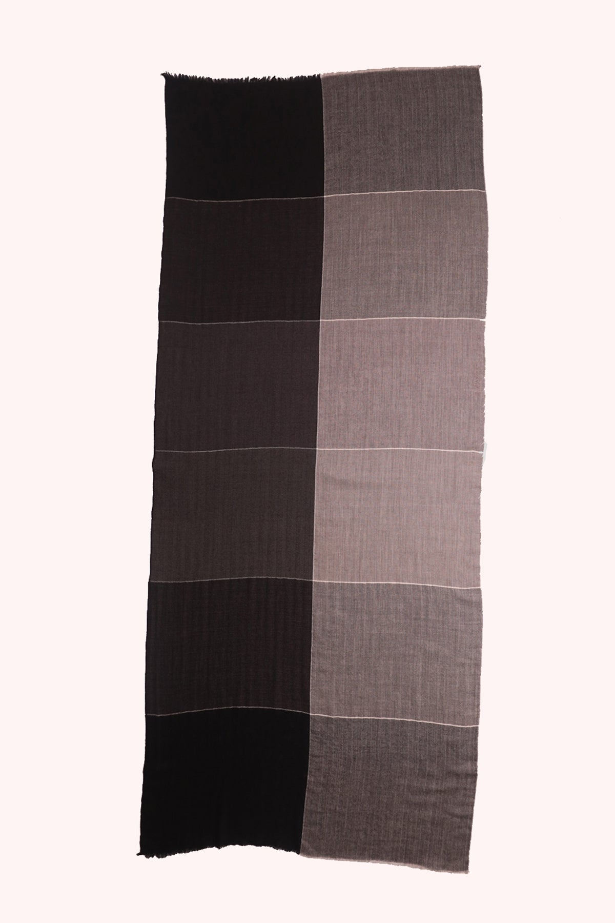 Shadow Blocks Herringbone Wool Scarf - Black Grey | SVEŽElife