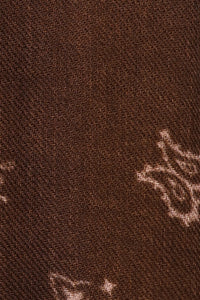 Woodland Paisley Print Wool Scarf - Wood-brown | SVEŽElife