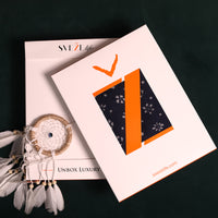 Indigo Bloom Print Wool Scarf - Navy | SVEŽElife