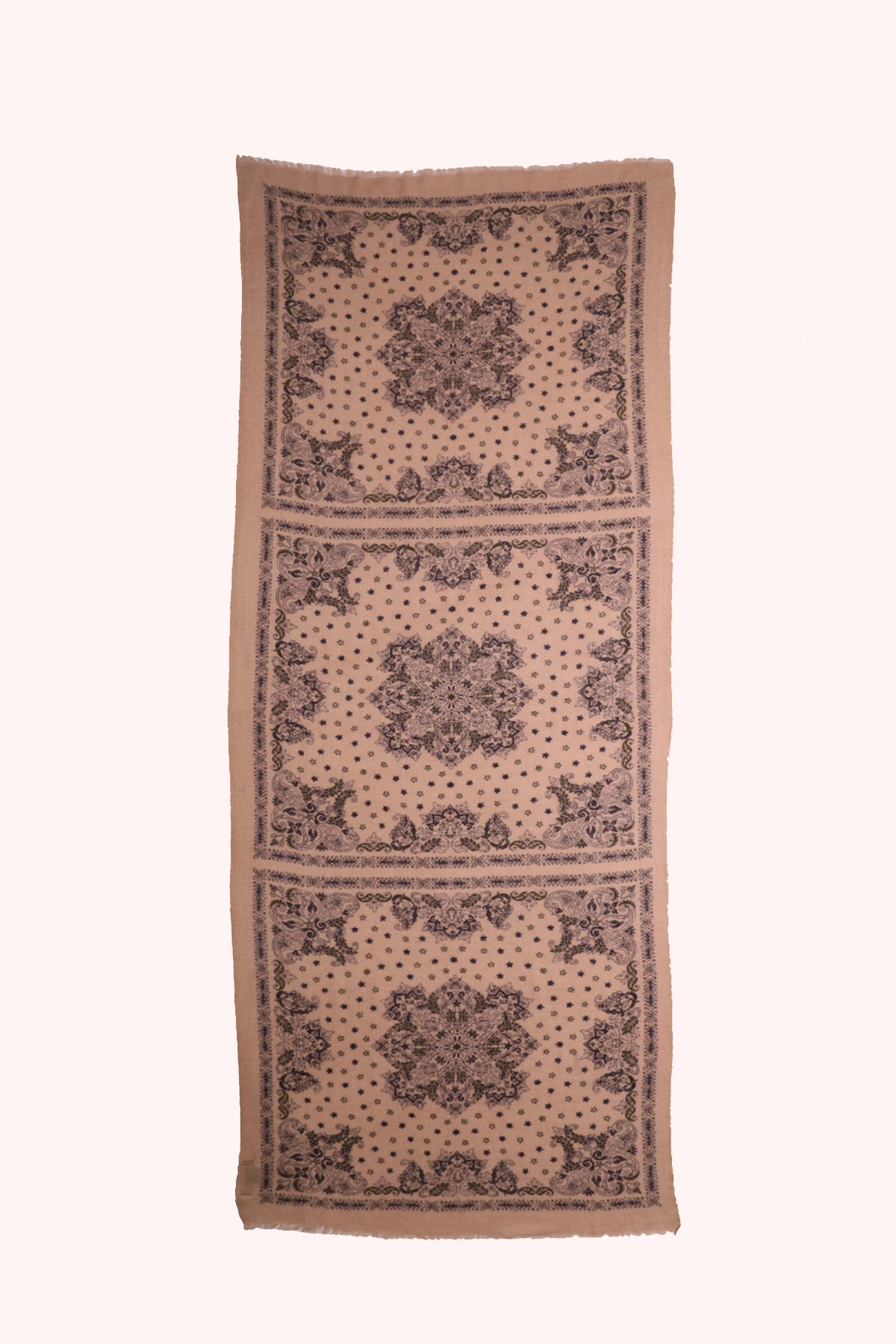 Starlight Paisley Print Wool Scarf - Off-white | SVEŽElife