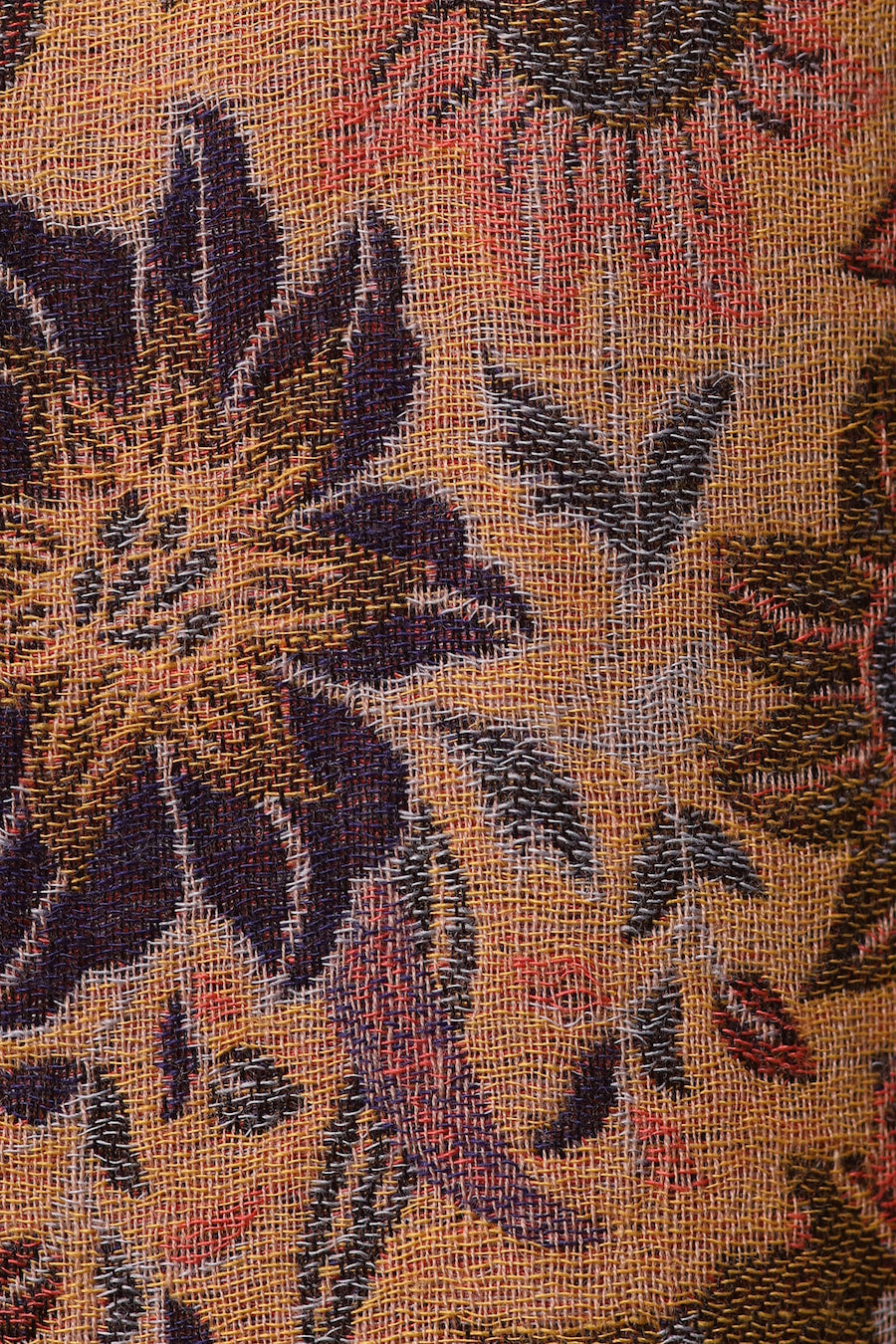 Flower Forest Jacquard Wool Scarf - Multicoloured | SVEŽElife