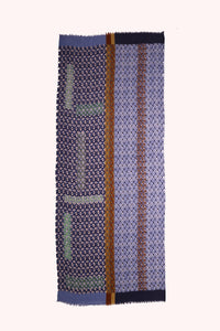 Modern Lattice Print Wool Scarf - Blue Multi | SVEŽElife