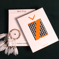 Classic Gingham Woven Wool Scarf with Tassels - Black White | SVEŽElife