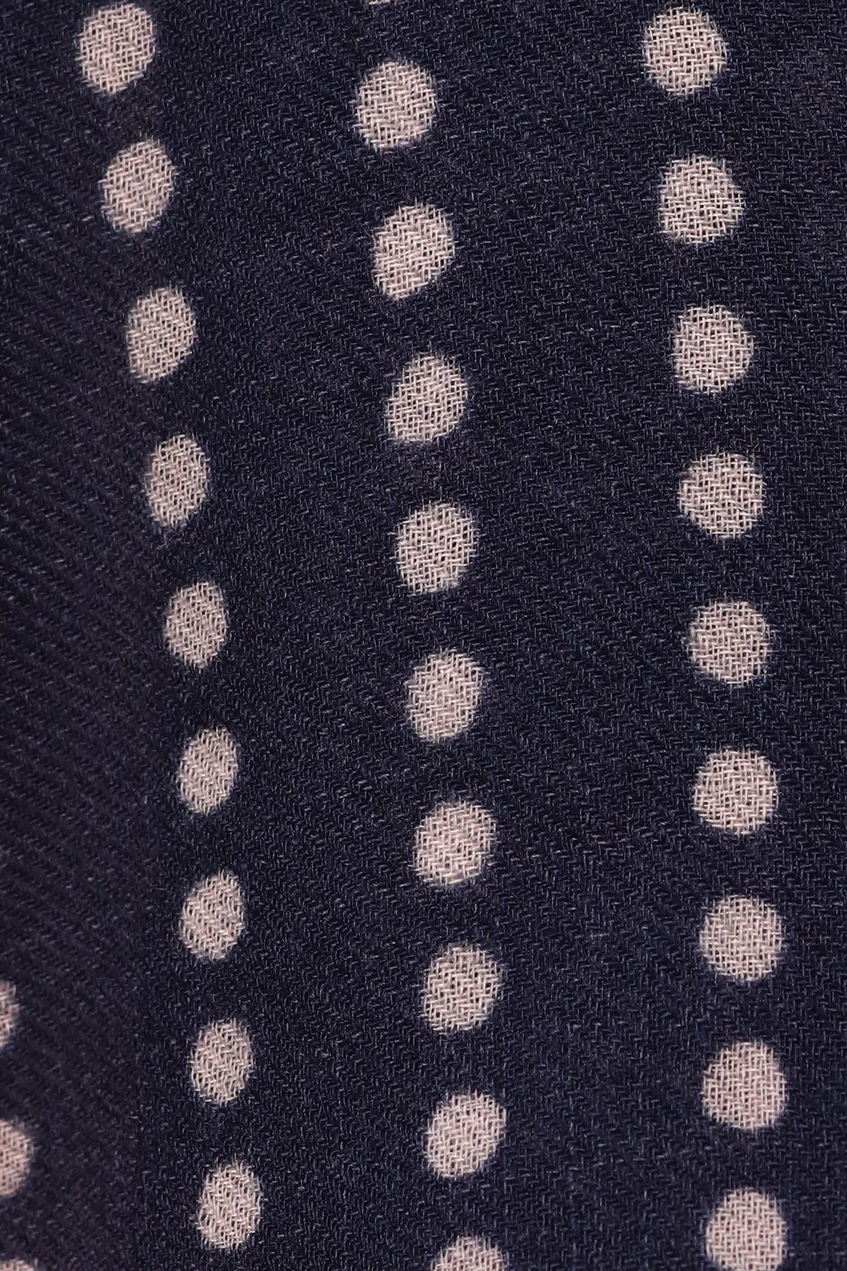 Indigo Bandhani Border Print Twill Weave Wool Scarf - Blue | SVEŽElife