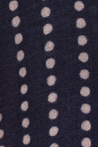 Indigo Bandhani Border Print Twill Weave Wool Scarf - Blue | SVEŽElife