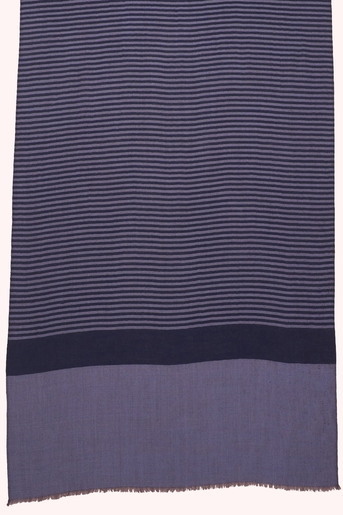 Coastal Stripe Woven Wool Scarf - Blue | SVEŽElife