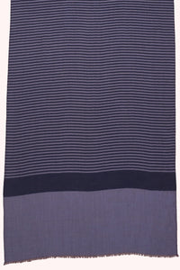 Coastal Stripe Woven Wool Scarf - Blue | SVEŽElife