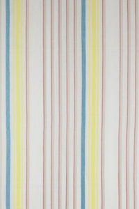 Modern Stripes Cotton Scarf - Crimson Teal Yellow