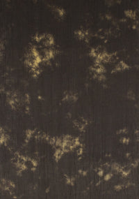 Tie-Dye Print Herringbone Weave Cotton Scarf -  Brown Yellow