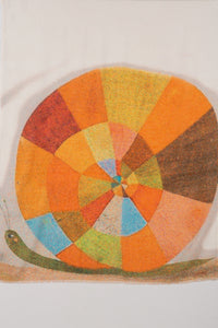 SVEZE Snail Print Cotton Modal Scarf - Multicoloured - Flat Look