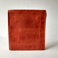 Intricate Embroidery Camel Leather Handbag