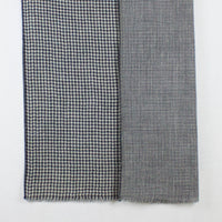Reversible Hounds-tooth Merino Wool Scarf - White Black