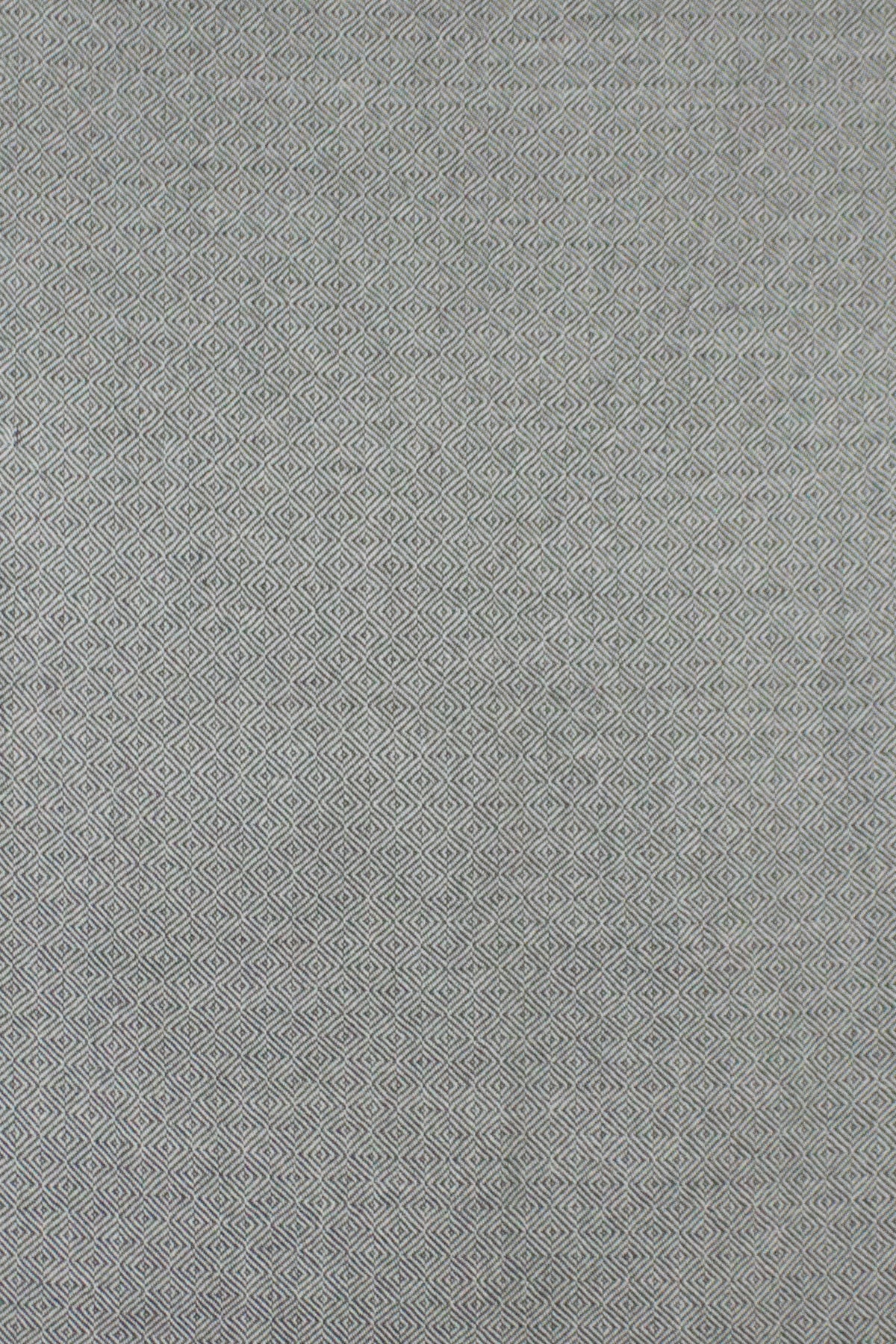 Alpine Merino Diamond Weave Two Tone Wool Scarf - Grey