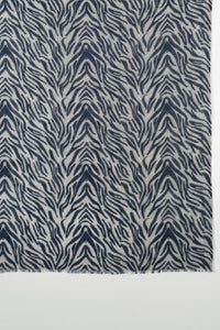 Tiger Print Merino Wool Scarf - Black White