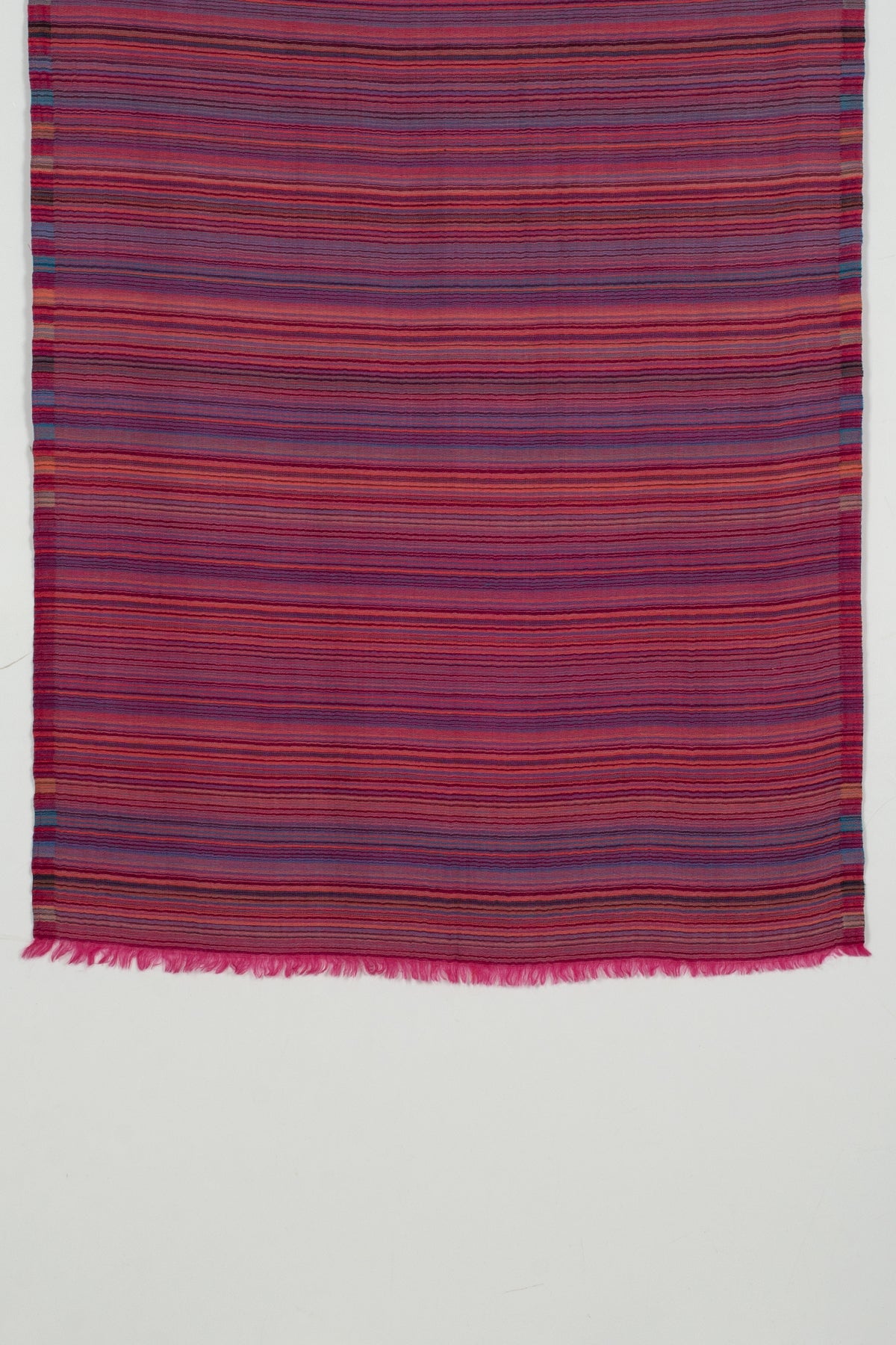 Vivid Stripes Reversible Cashmere Wool Scarf – Pink Multi | SVEŽElife