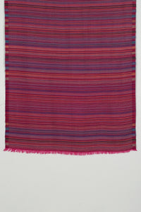 Vivid Stripes Reversible Cashmere Wool Scarf – Pink Multi | SVEŽElife