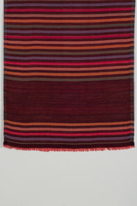 Vivid Stripes Reversible Cashmere Wool Scarf – Brown Multi-Coloured | SVEŽElife