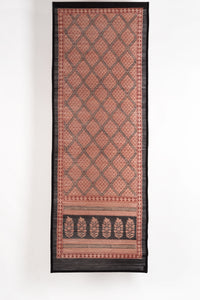 Diamond Bagh Hand Block Print Bamboo Wall Hanging - Red Black