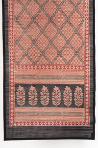 Diamond Bagh Hand Block Print Bamboo Wall Hanging - Red Black